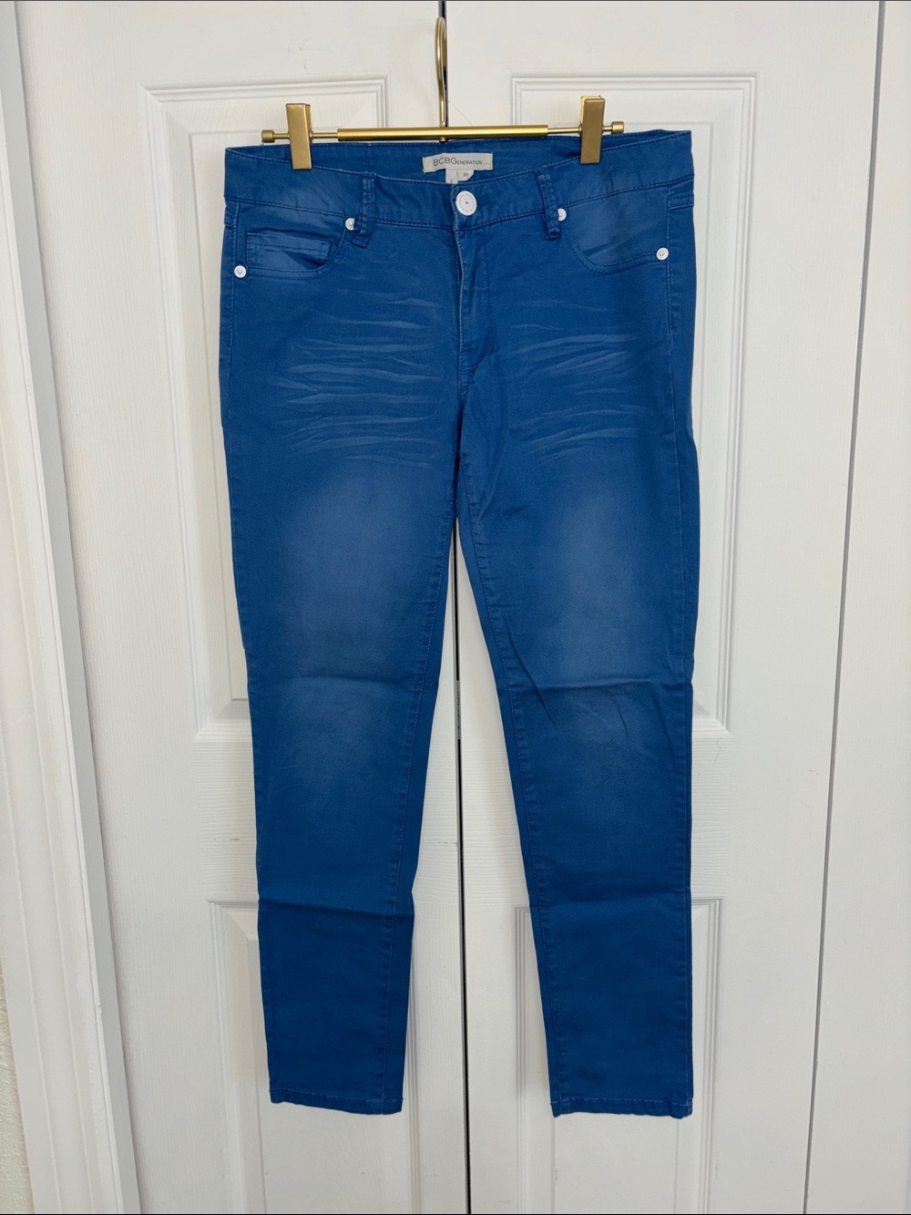 BCBGeneration Jasper Mid-Rise Slim Fit Cobalt Blue Skinny Jeans